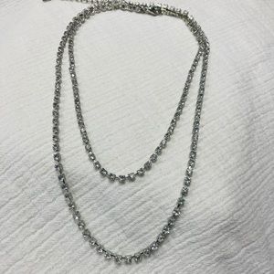 Icing Faux Diamond Chain Necklace